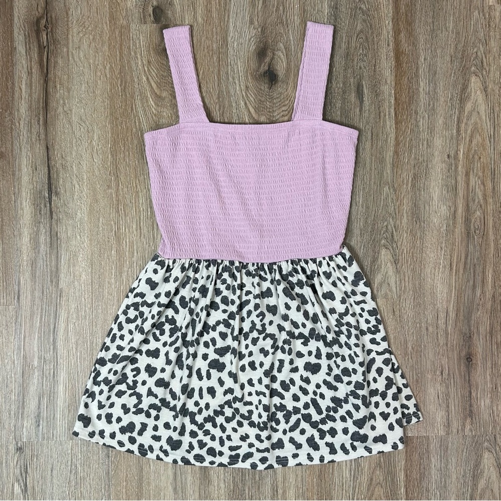 Heimish USA | Mixed Media Leopard Print Sleeveless Peplum Top